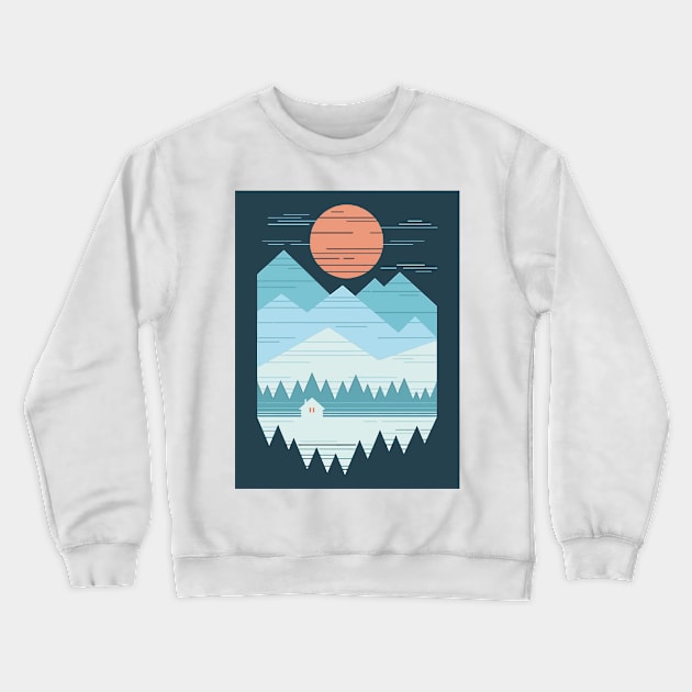 Cabin In The Snow Crewneck Sweatshirt by costumbadut